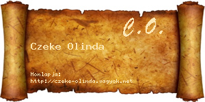 Czeke Olinda névjegykártya